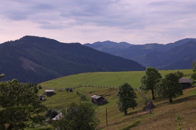 Photo of Beautiful view of forest in mountains under sky