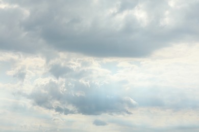 Picturesque view of sky with fluffy clouds