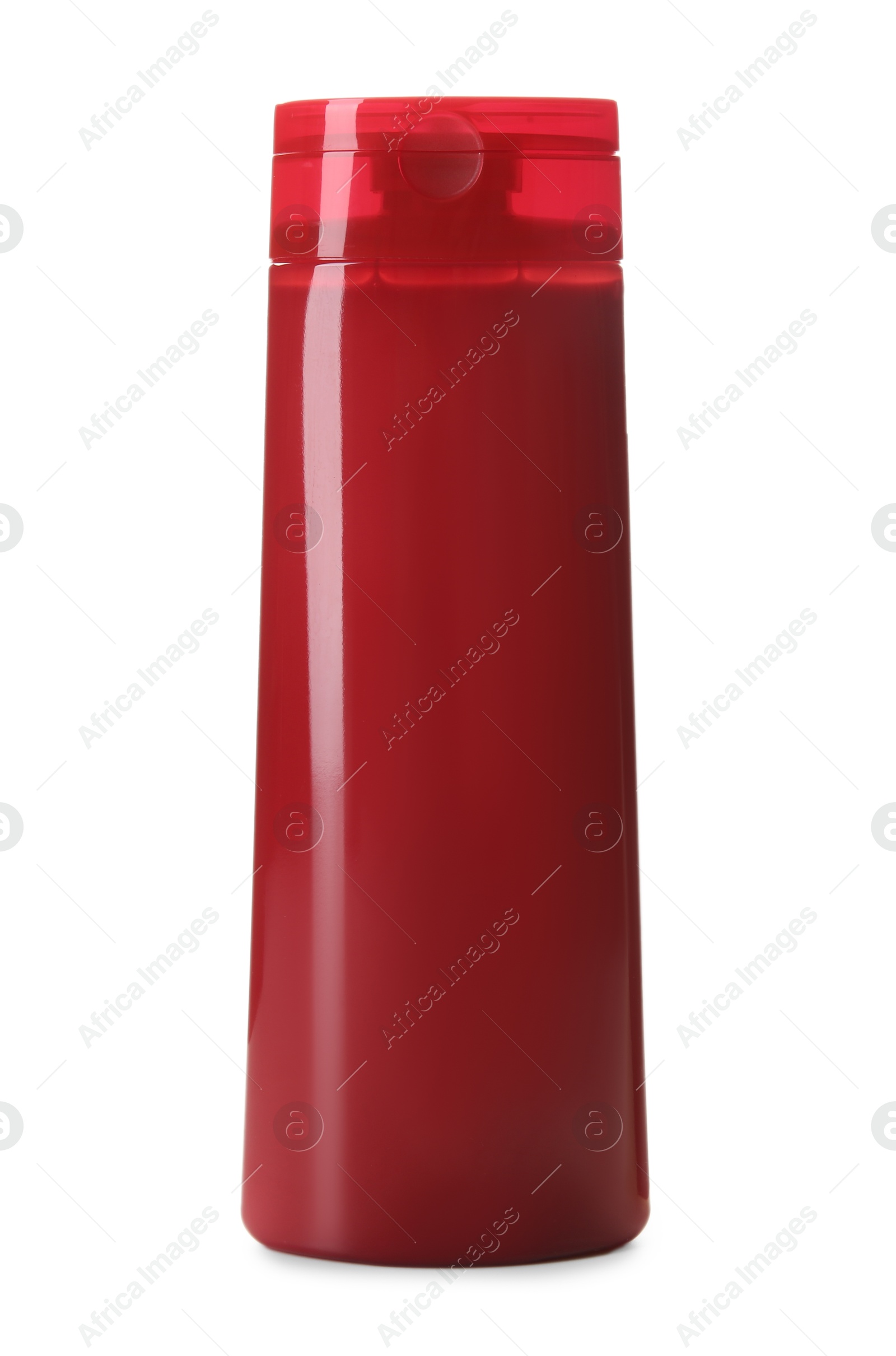 Photo of One shampoo bottle isolated on white. Personal care product