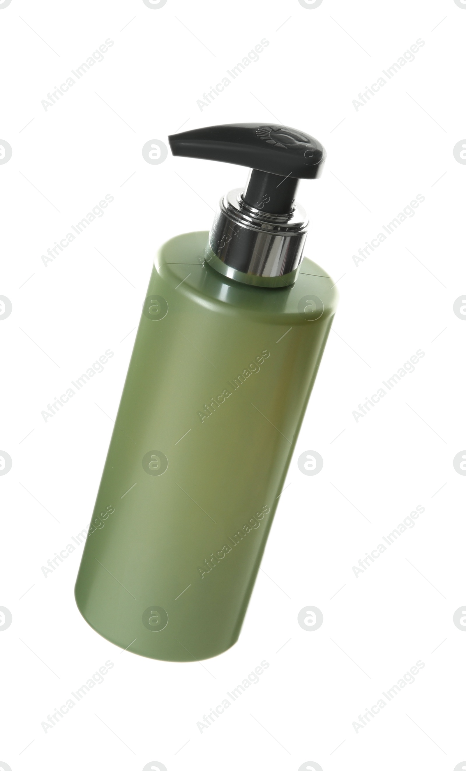 Photo of One shampoo bottle isolated on white. Personal care product