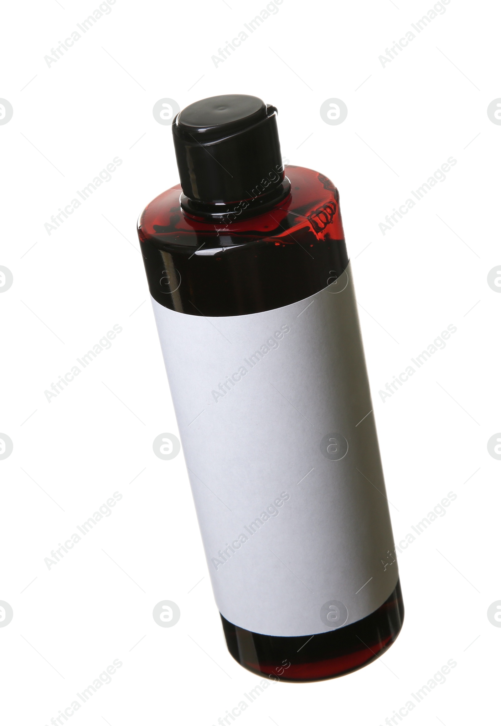 Photo of One shampoo bottle isolated on white. Personal care product