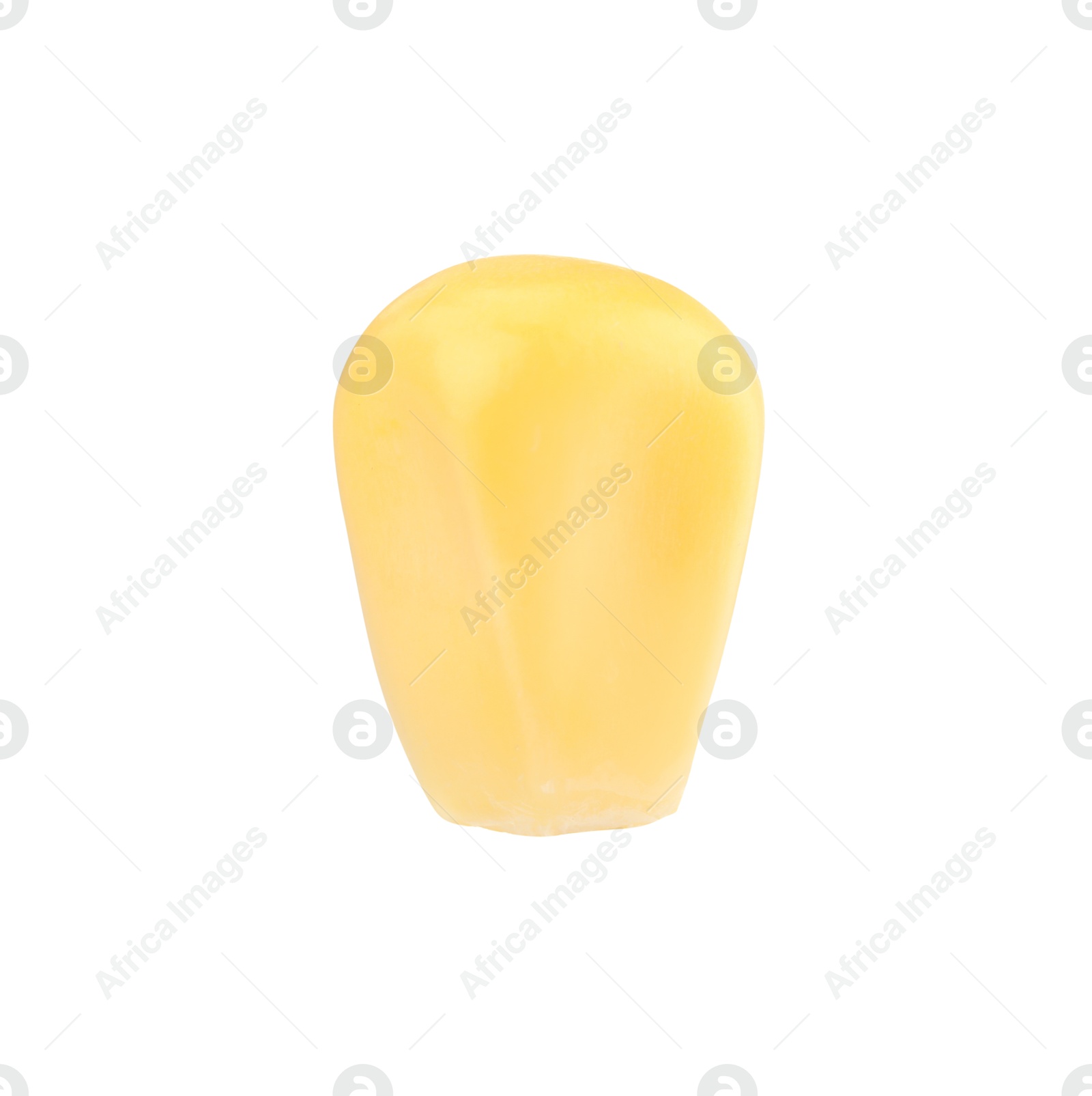 Photo of One fresh corn kernel isolated on white