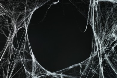 Image of Cobweb against black background, space for text