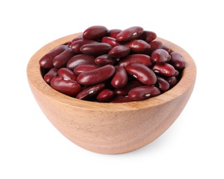 Photo of Dried red beans in bowl isolated on white