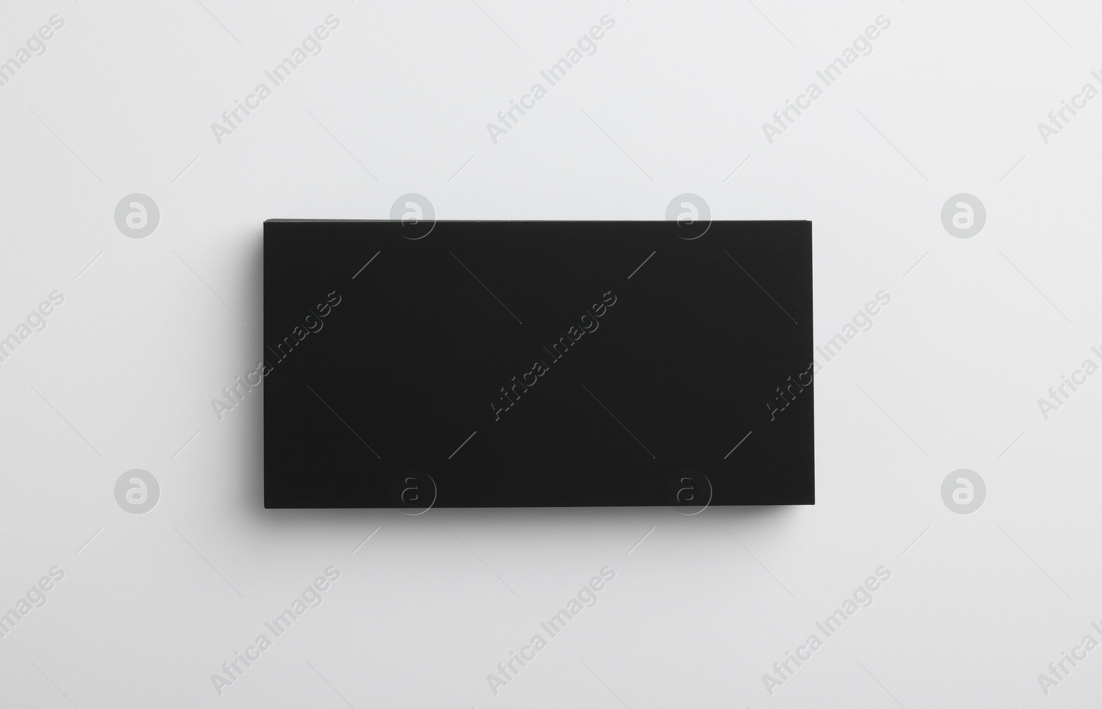 Photo of Blank business cards on light grey background, top view. Mockup for design