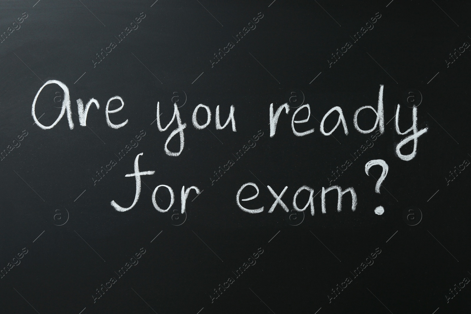 Photo of Chalkboard with question Are You Ready For Exam