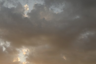 Photo of Beautiful view of sky with fluffy clouds