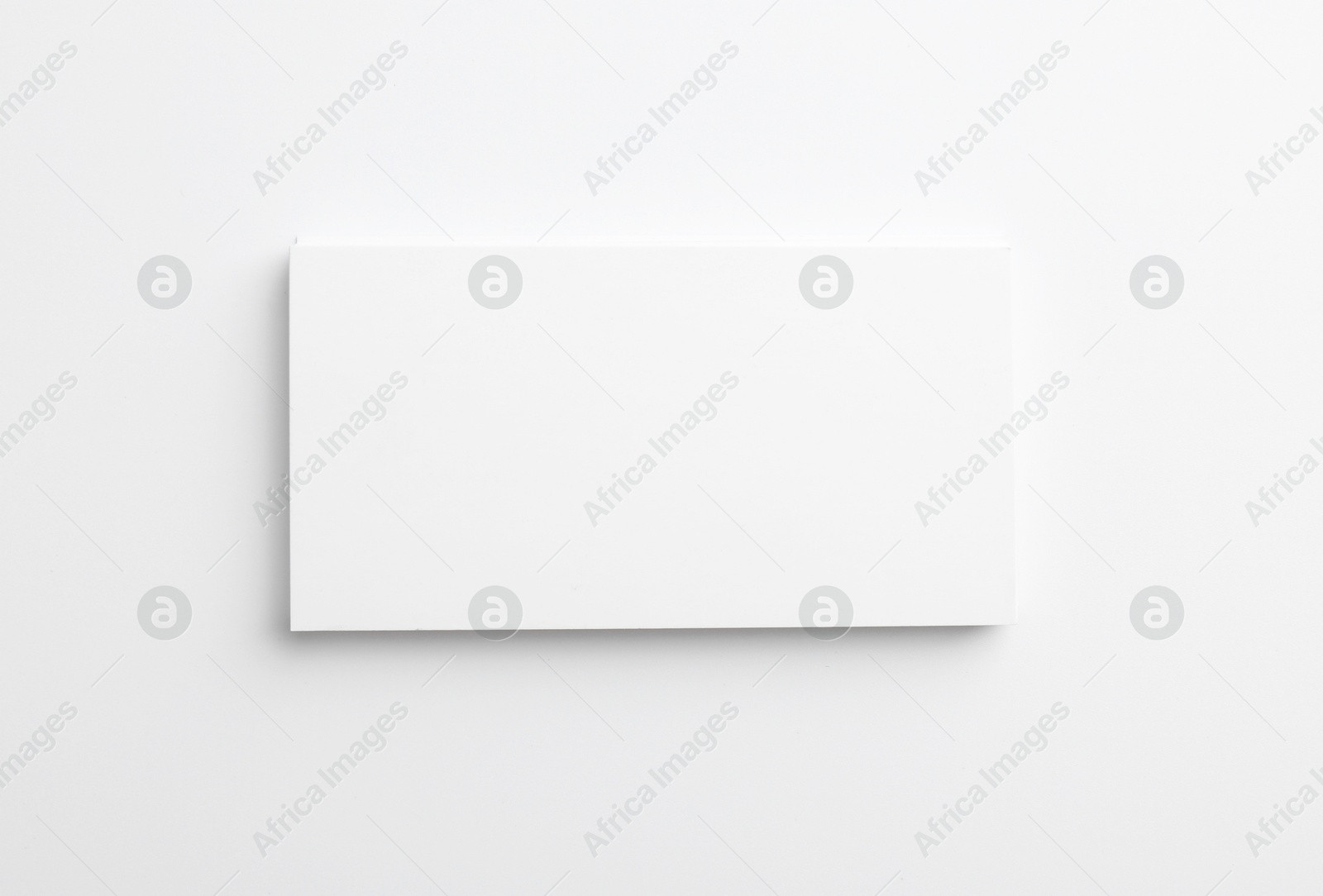 Photo of Blank business cards on light grey background, top view. Mockup for design