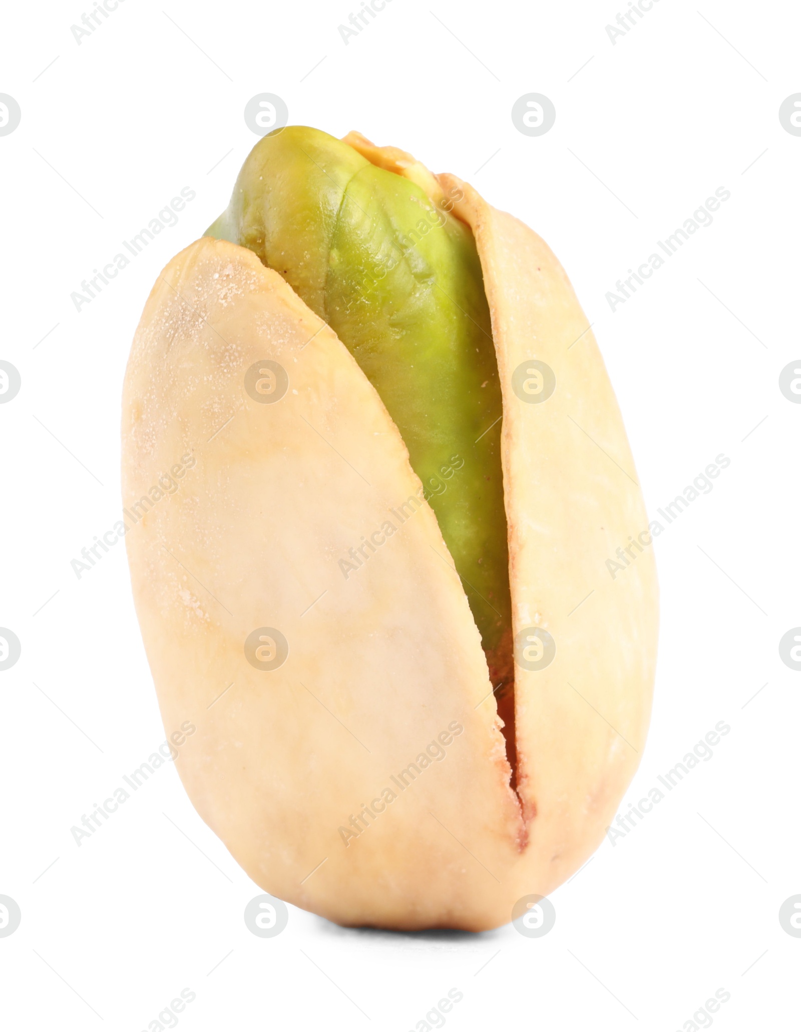 Photo of One tasty pistachio nut isolated on white