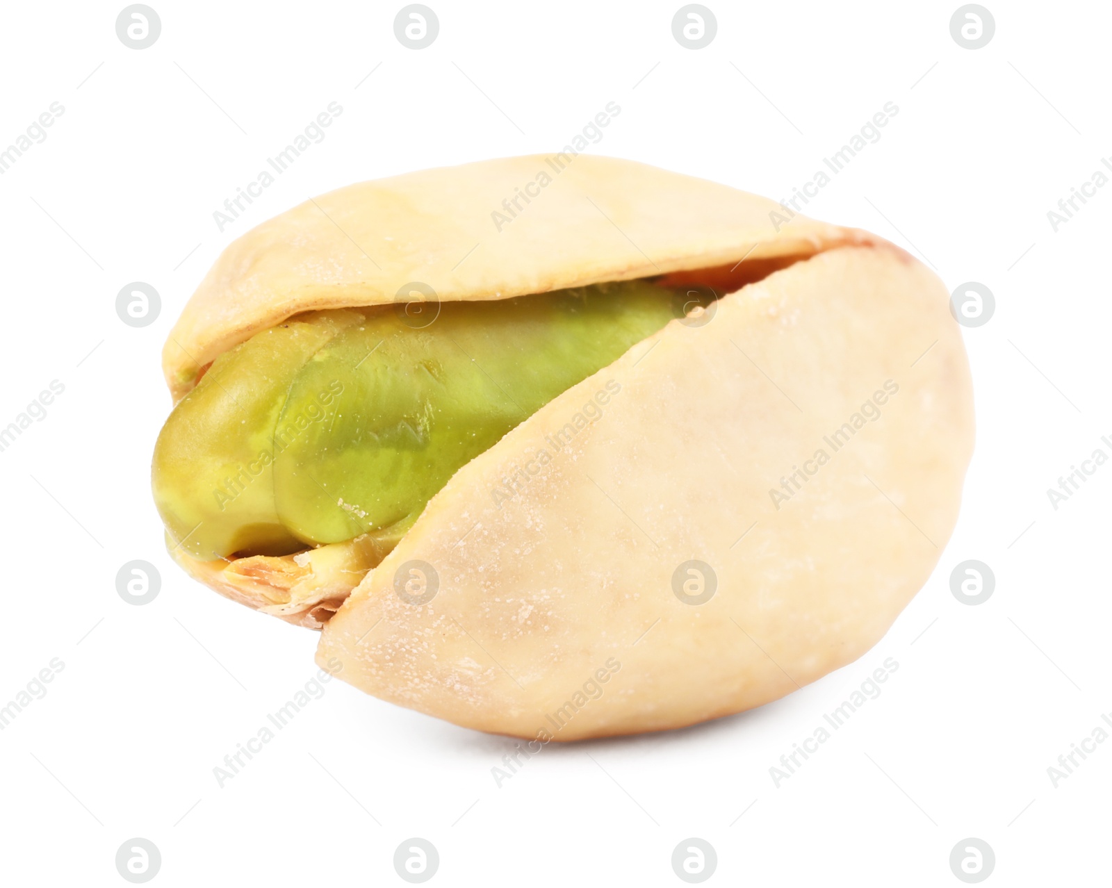 Photo of One tasty pistachio nut isolated on white