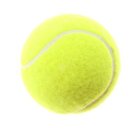 One light green tennis ball isolated on white