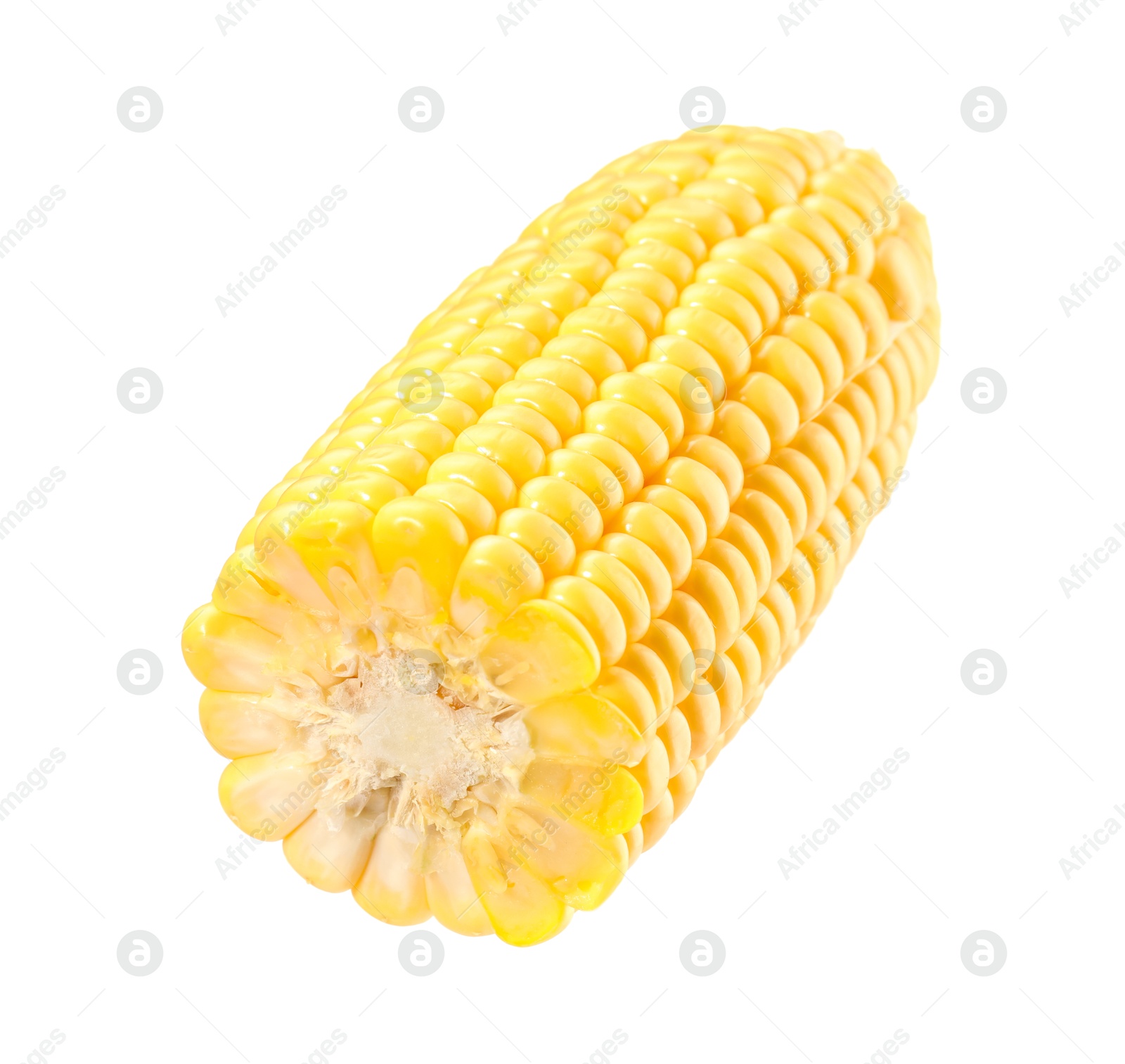 Photo of Half of fresh corncob isolated on white