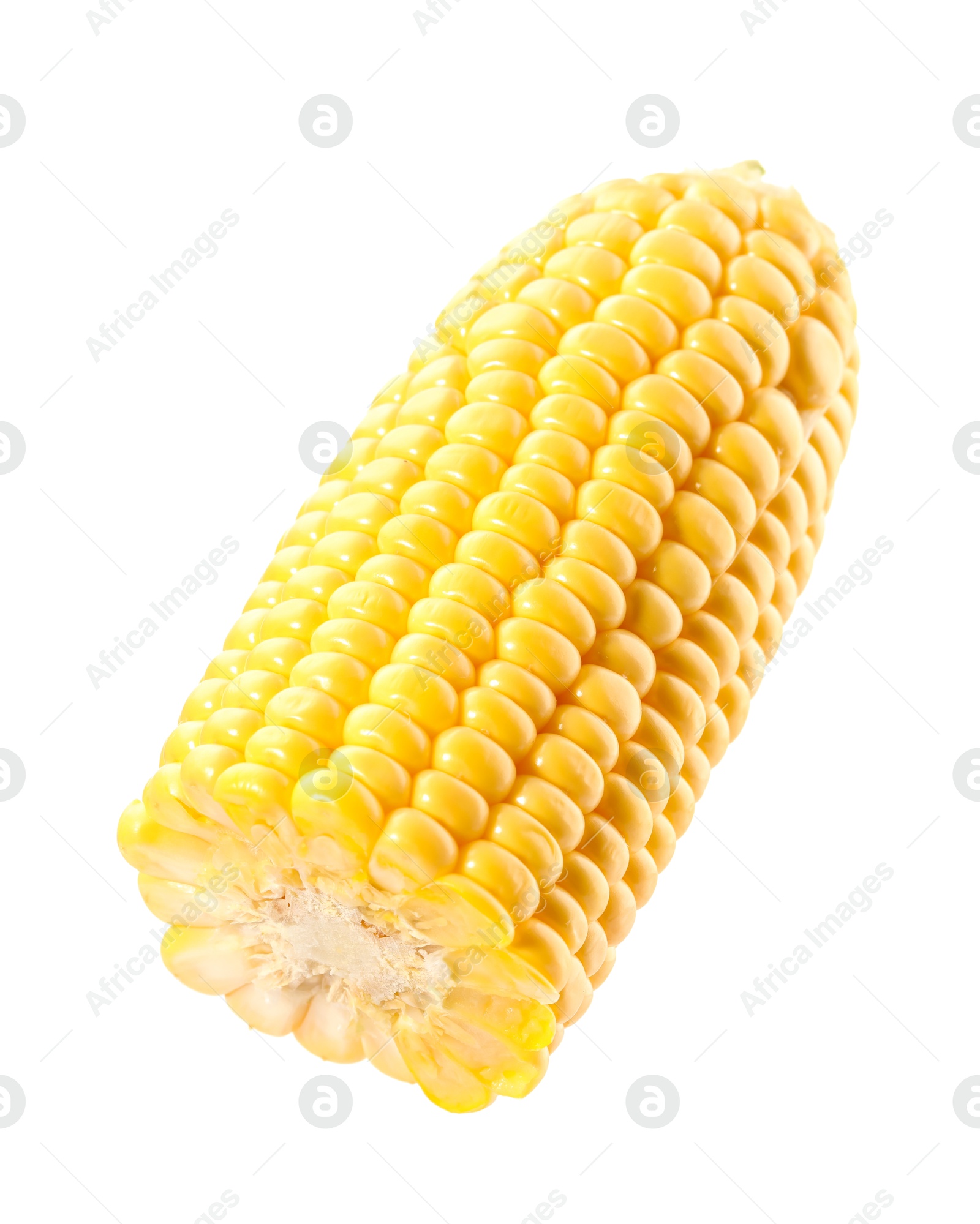 Photo of Half of fresh corncob isolated on white