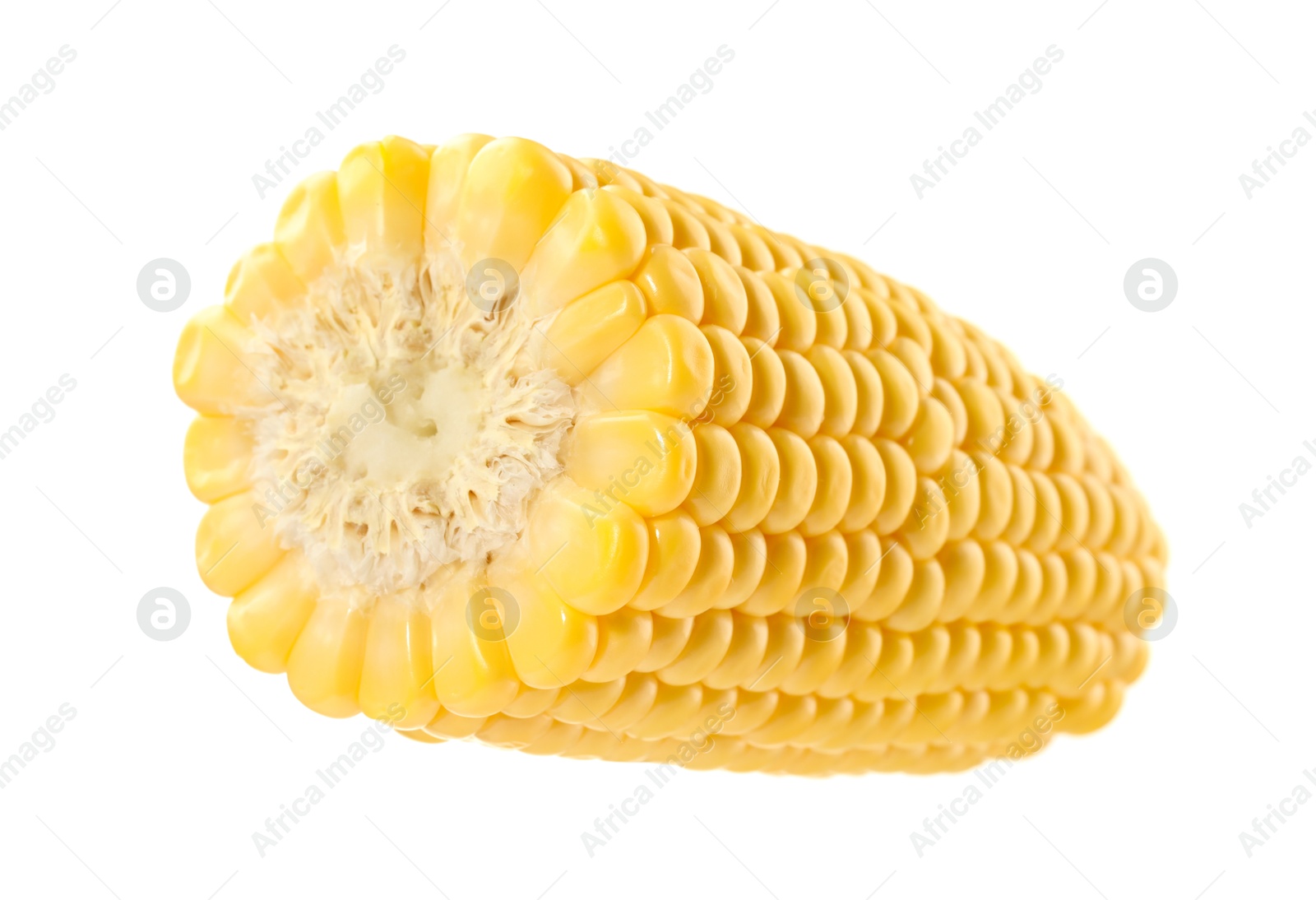 Photo of Half of fresh corncob isolated on white