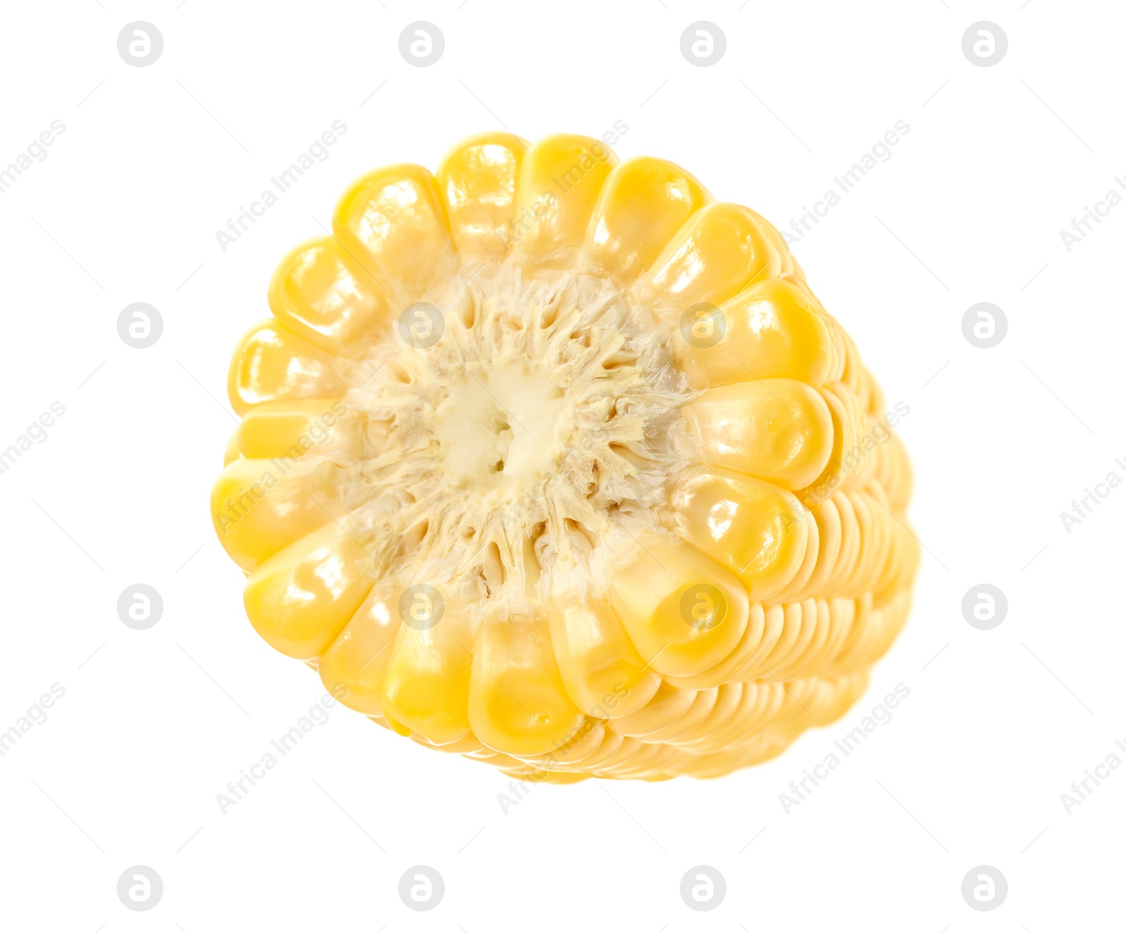 Photo of Half of fresh corncob isolated on white