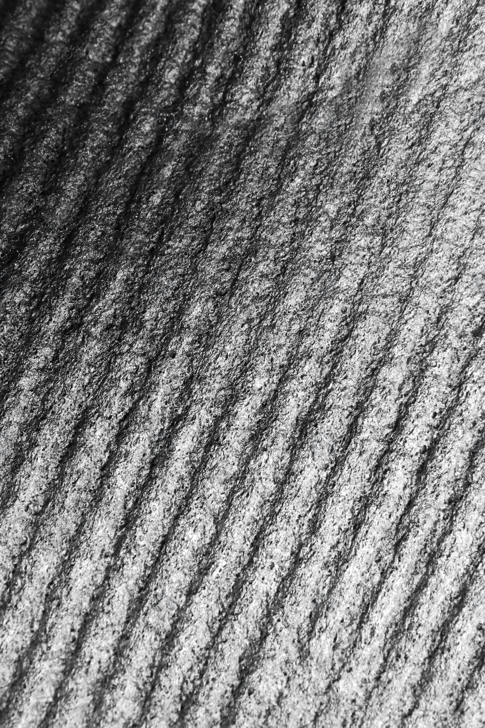 Image of Corrugated silver texture as background, top view