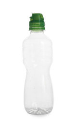 Empty bottle isolated on white. Plastic recycling