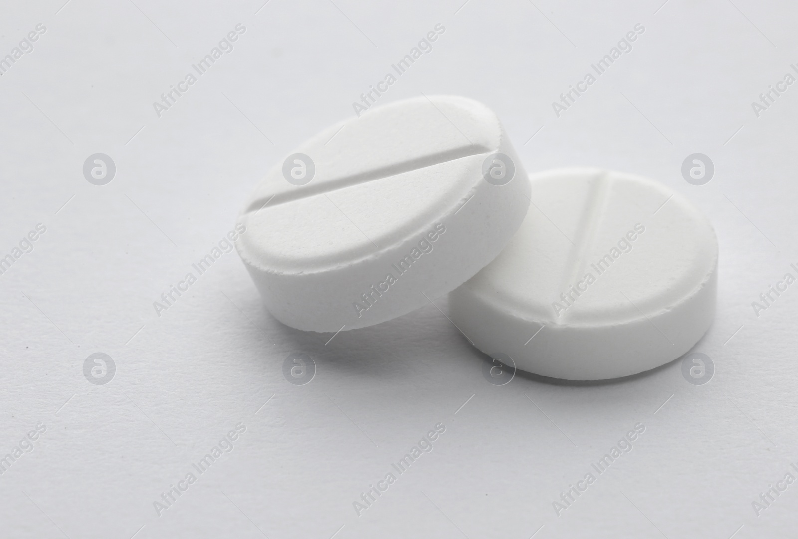 Photo of Pills on white background. Medical treatment