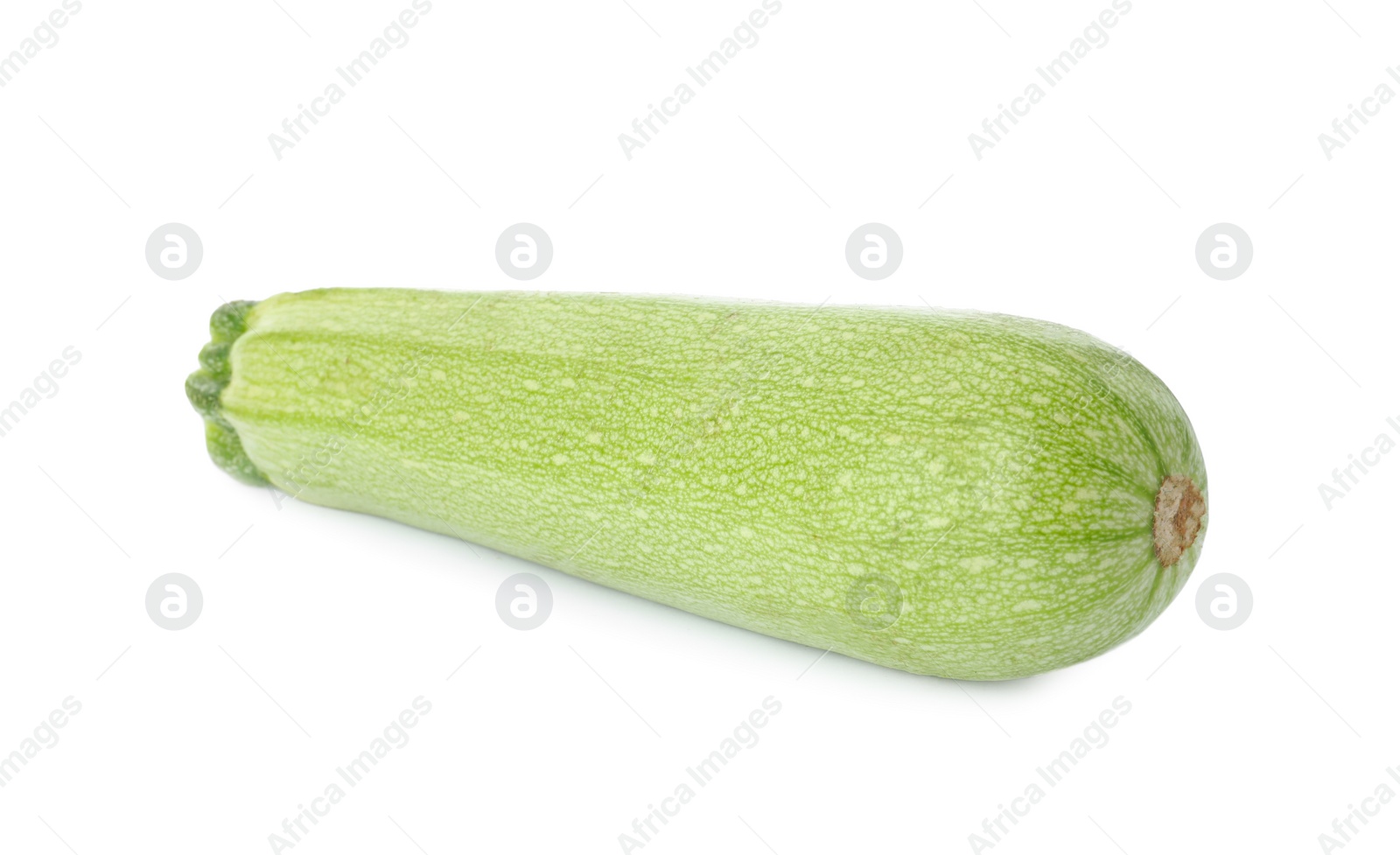 Photo of Raw green ripe zucchini isolated on white