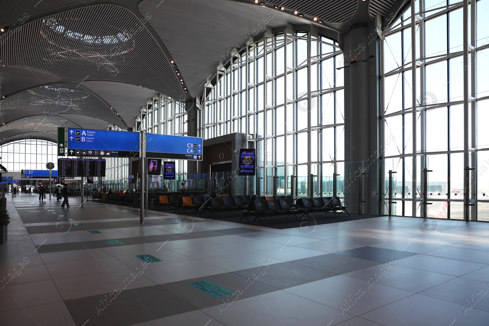 Photo of ISTANBUL, TURKEY - AUGUST 13, 2019: Waiting area in new airport terminal