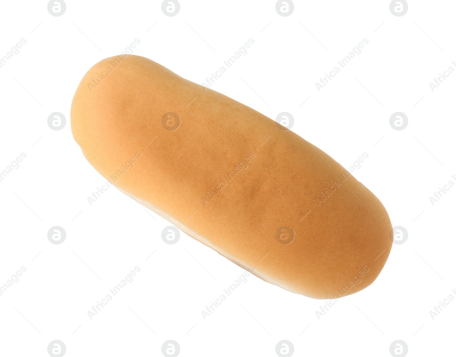 Photo of One fresh hot dog bun isolated on white