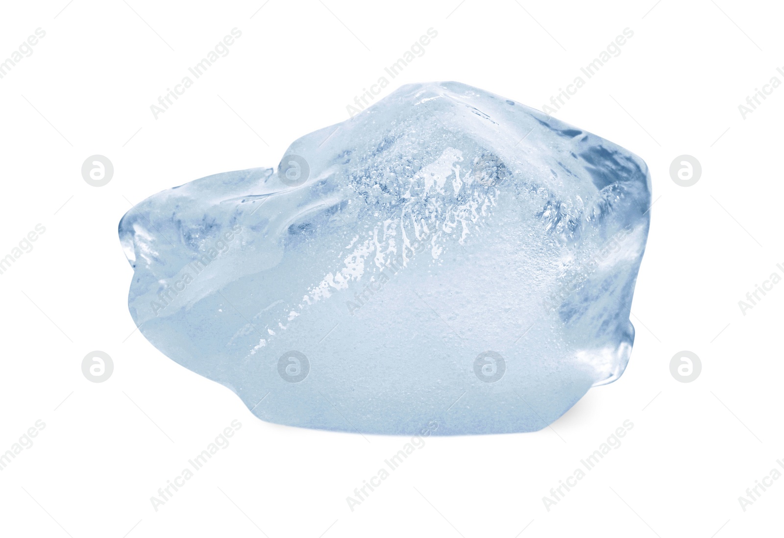 Photo of One piece of clear ice isolated on white