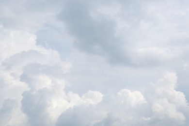 Photo of Beautiful view of fluffy white clouds in sky
