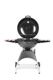 New modern barbecue grill on white background