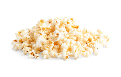 Photo of Tasty fresh pop corn isolated on white