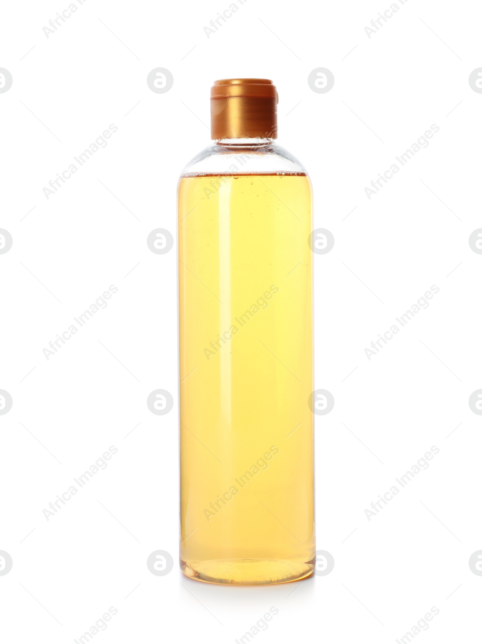 Photo of Bottle of personal hygiene product isolated on white