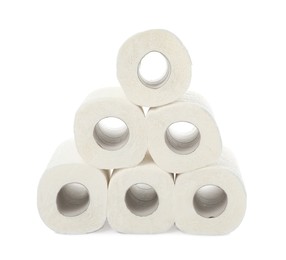 Rolls of paper towels isolated on white