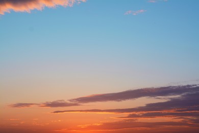 Photo of Beautiful evening sky with clouds at sunset