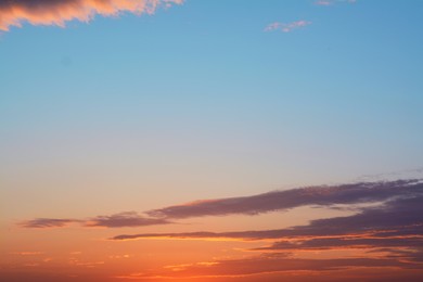 Beautiful evening sky with clouds at sunset