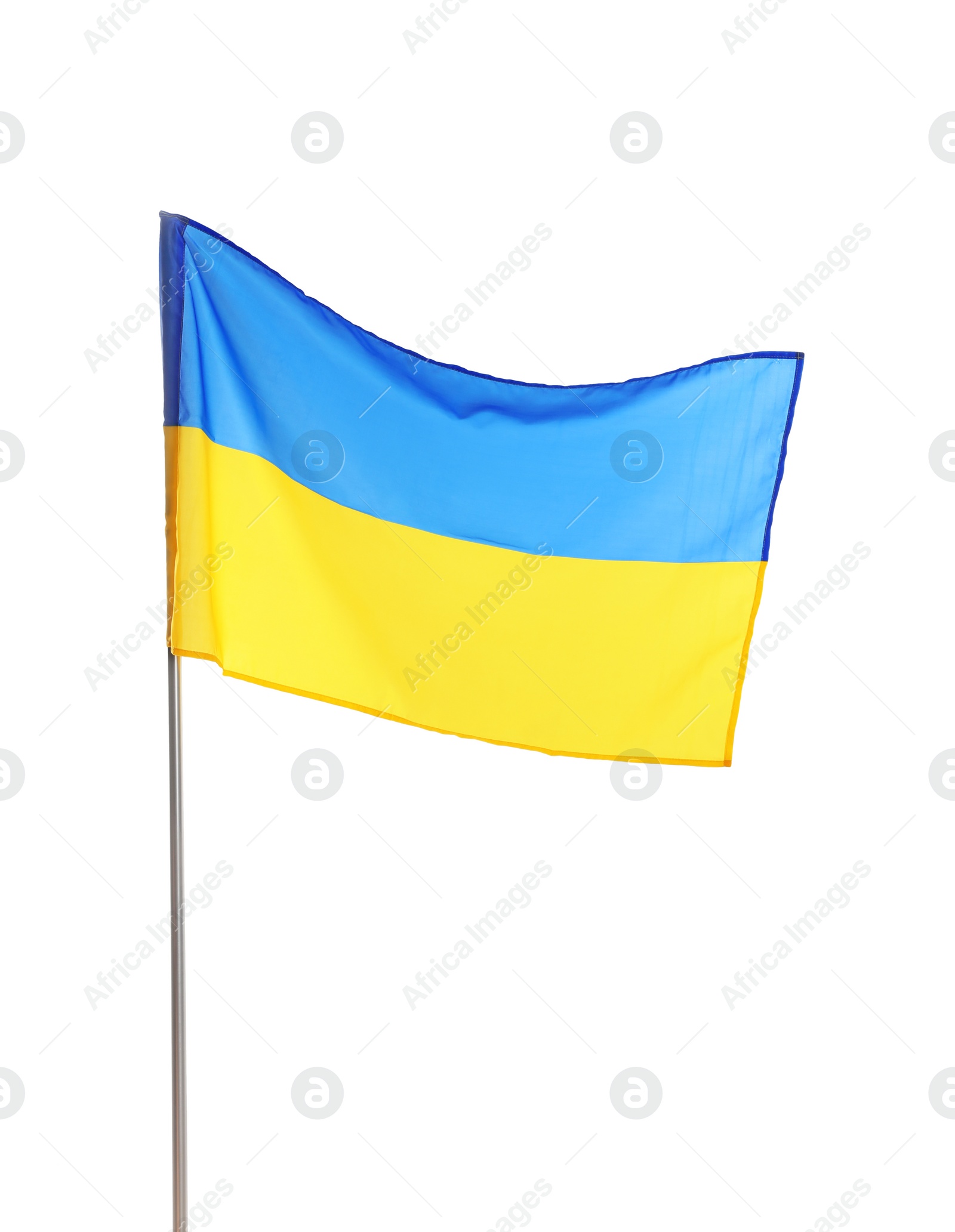 Photo of National flag of Ukraine isolated on white