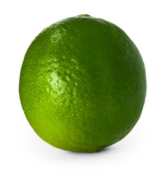 Fresh green ripe lime isolated on white