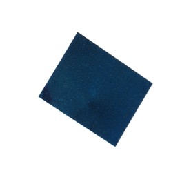 Photo of Piece of blue confetti isolated on white