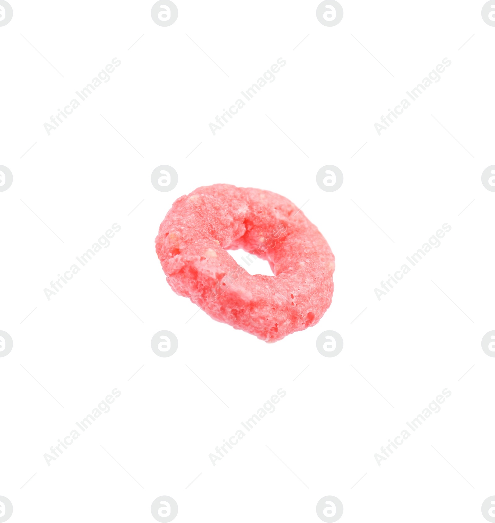 Photo of Sweet tasty corn ring isolated on white