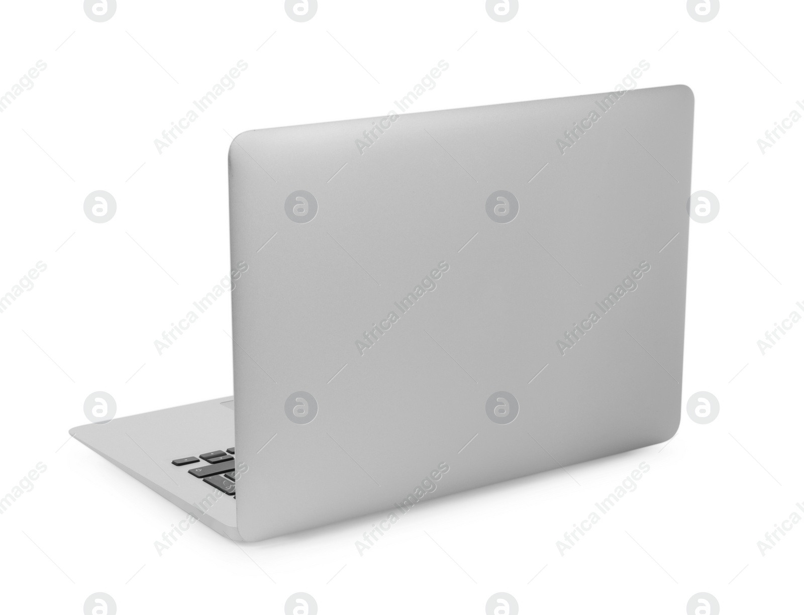 Photo of Open laptop isolated on white. Modern technology