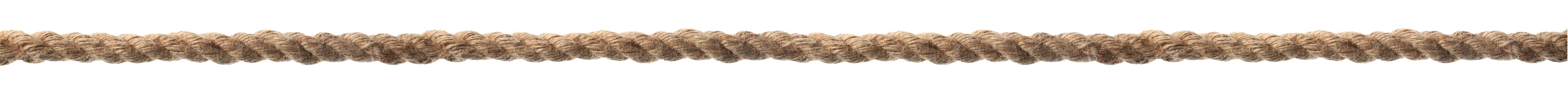 Long durable hemp rope on white background