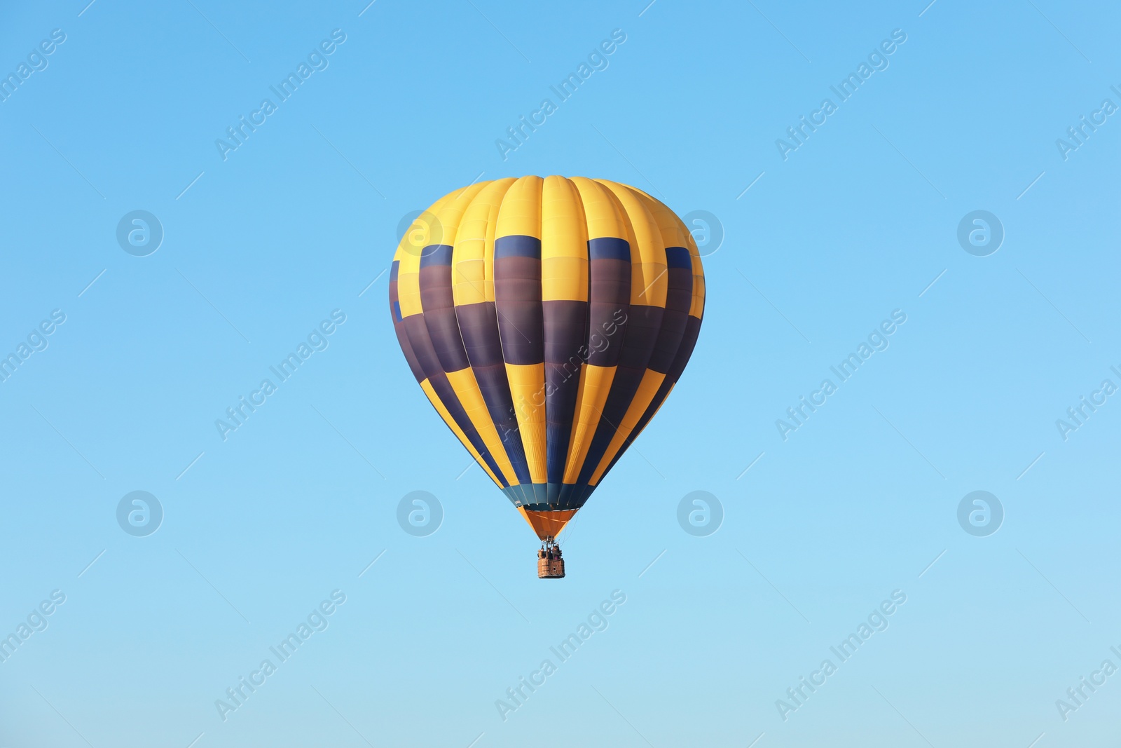 Photo of Beautiful view of hot air balloon in blue sky