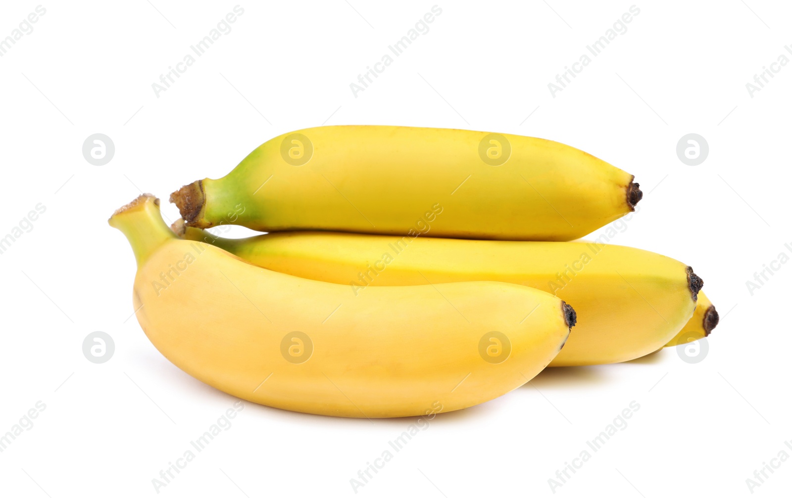 Photo of Sweet ripe baby bananas isolated on white