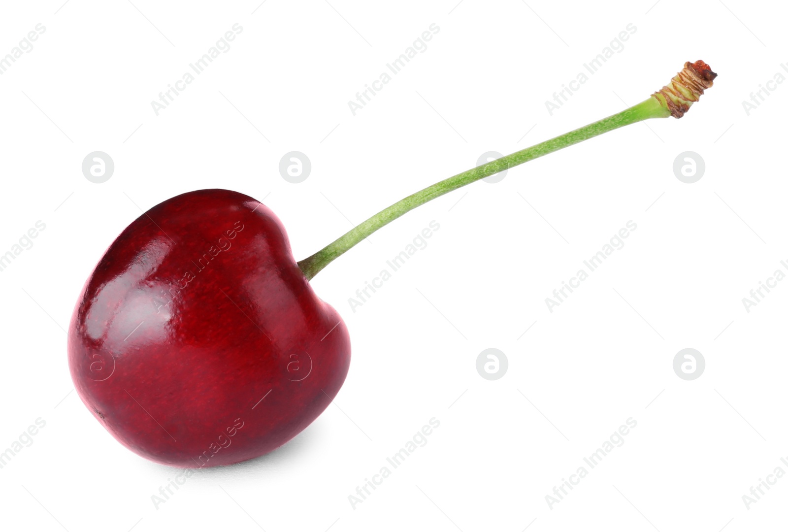 Photo of Delicious fresh ripe cherry isolated on white