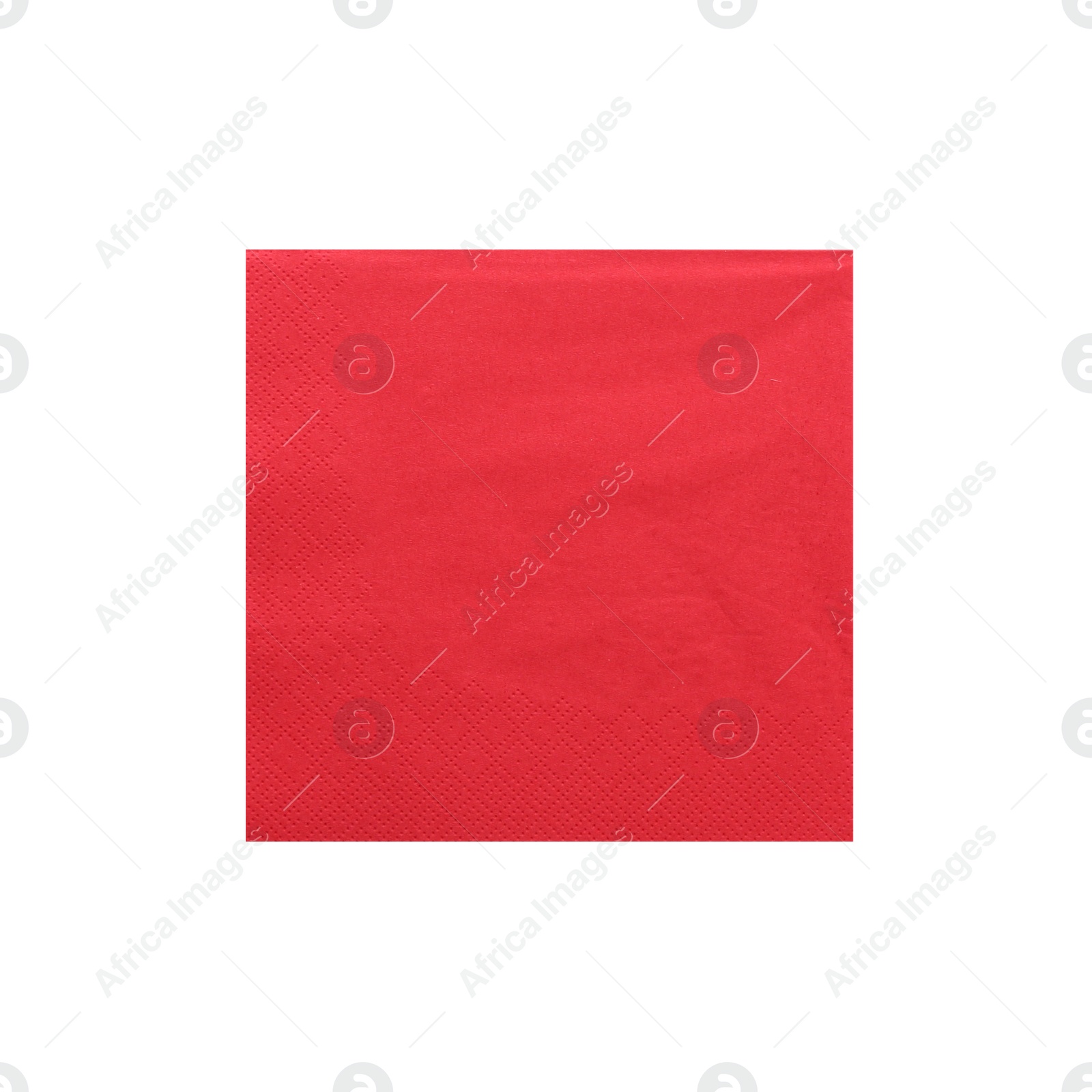 Photo of Clean paper napkin on white background, top view