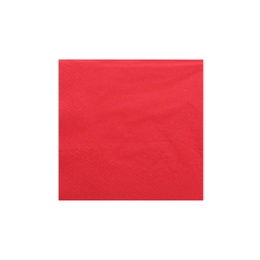 Clean paper napkin on white background, top view