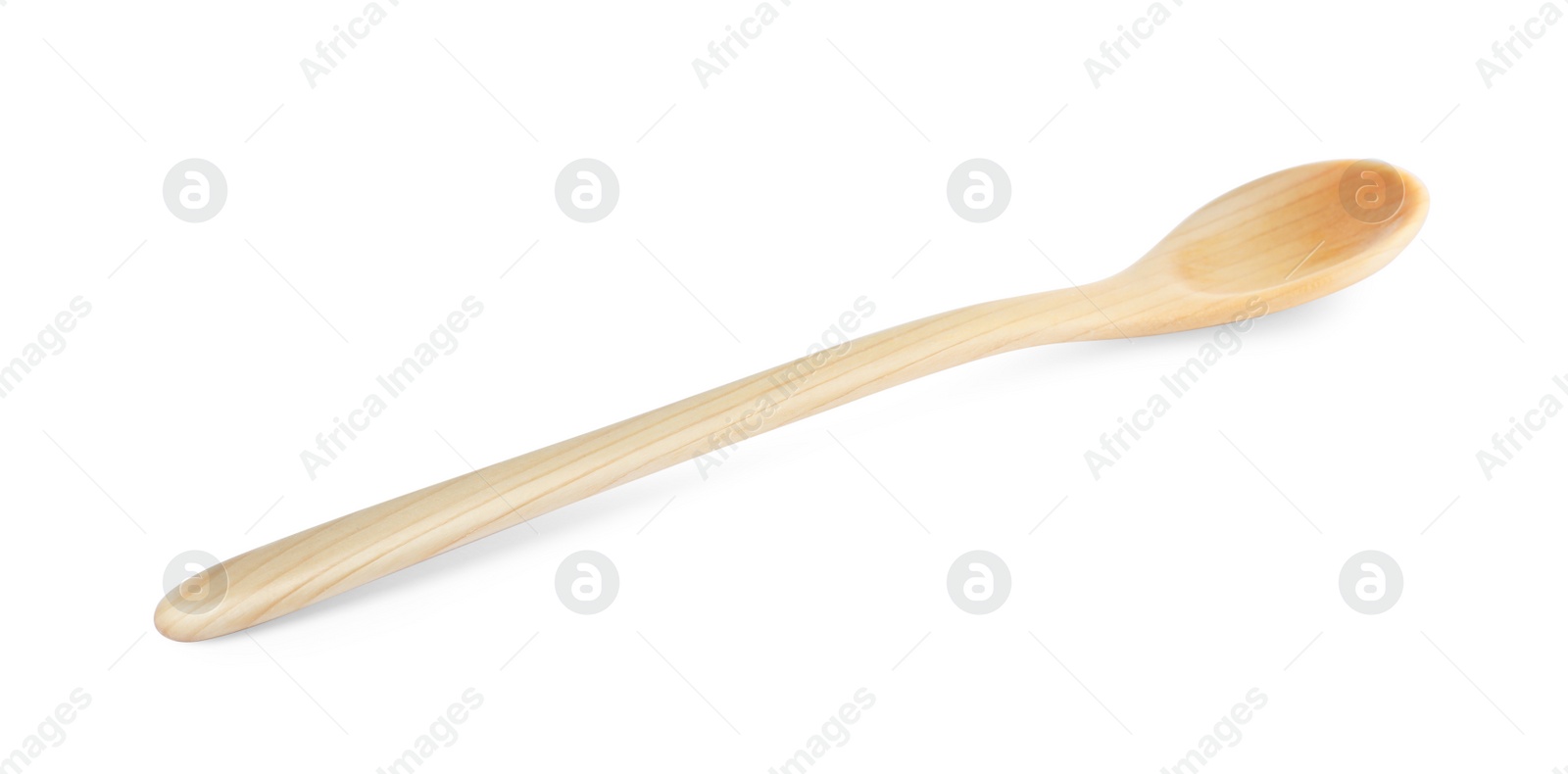 Photo of Wooden spoon isolated on white. Cooking utensil