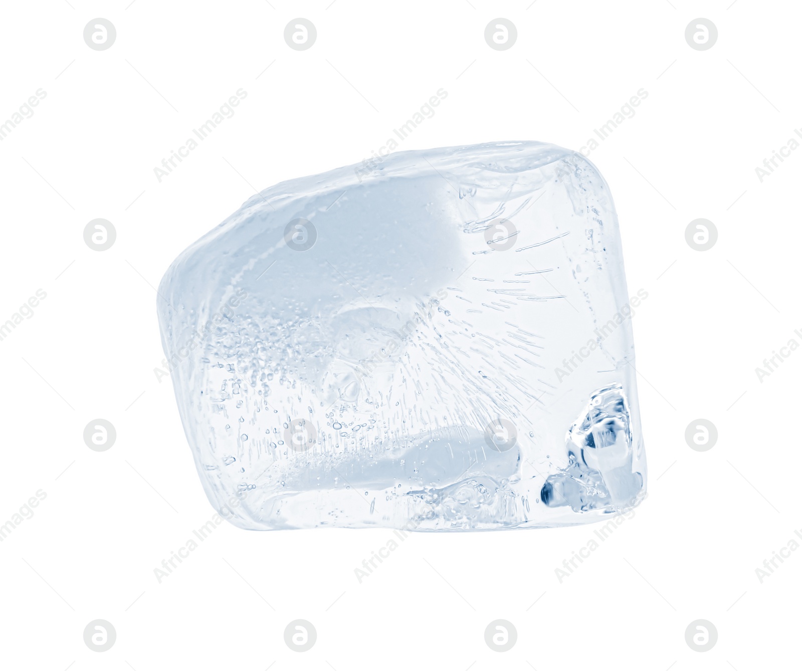 Photo of Piece of clear ice isolated on white