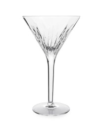 Photo of Elegant clean empty martini glass isolated on white