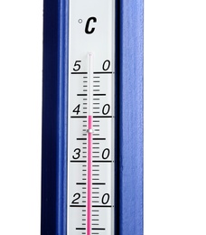 Photo of Weather thermometer on white background