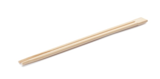 Chopsticks made of bamboo on white background