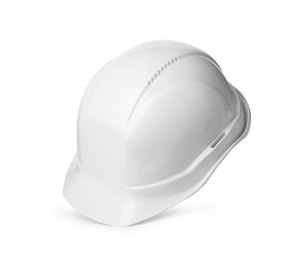 Safety hardhat isolated on white. Construction tool